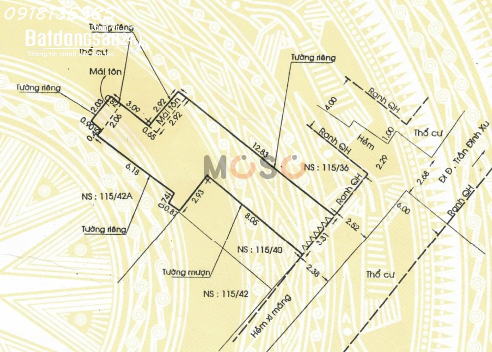 Bán nhà 115/38 Trần Đình Xu, P. Nguyễn Cư Trinh, Q.1, TP.HCM.