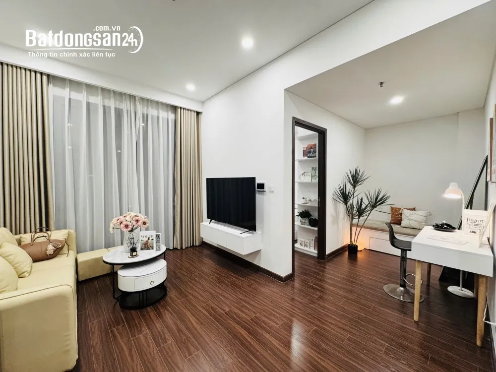Căn 1N+ 43m² Masteri Waterfront, tòa M2 tầng trung, full nội thất, giá 3,15 tỷ, Gia Lâm, Hà Nội.
