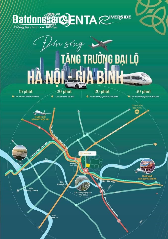 Bán Biệt thự-Villas Dự án Centa Riverside, Phường Từ Sơn (TP Từ Sơn cũ), Bắc Ninh