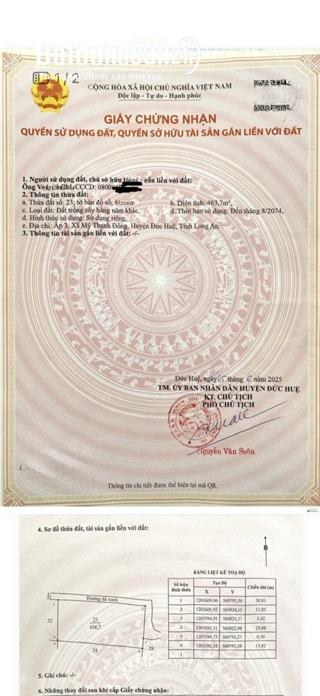 Bán đất Đường Tỉnh lộ 839, Xã Đông Thành (Huyện Đức Huệ cũ), Tây Ninh.